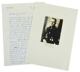 German Waffen-SS Knight's Cross Recipient Portait Picture with...