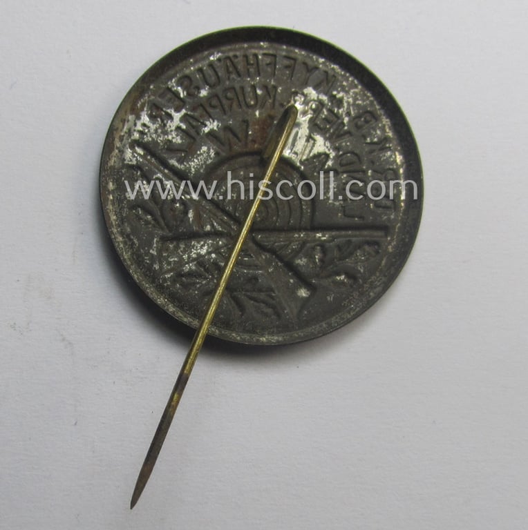 WHW- (ie. 'Winterhilfswerke'- ie. 'Opferschiessen'-) related commemorative lapel-pin entitled: 'D.R.K.B. “Kyfhäuser” Land.Verb. Kurpfalz. W.H.W.'