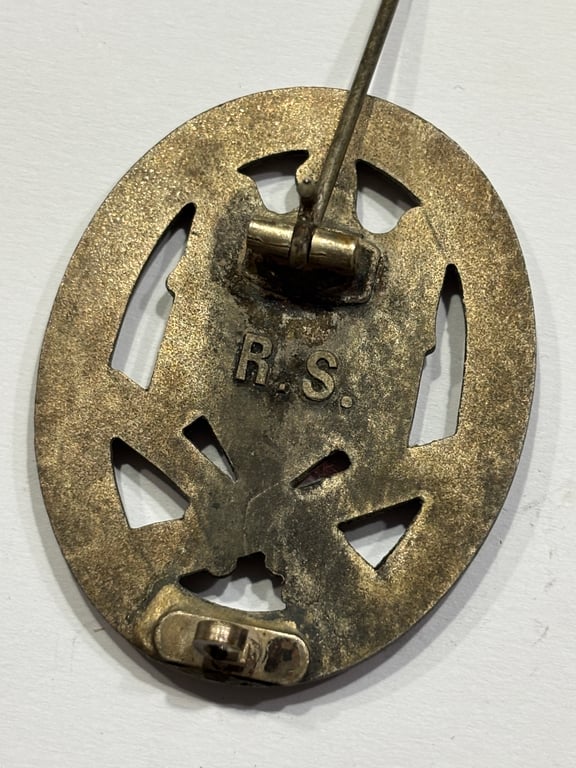 WH General Assault Badge "R.S." Rudolf Souval, Vienna Marked