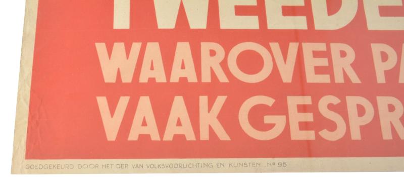 Dutch NSB Poster 'Moeder is dat nu het Tweede Front waar pappie zoo vaakgesproken heeft?'