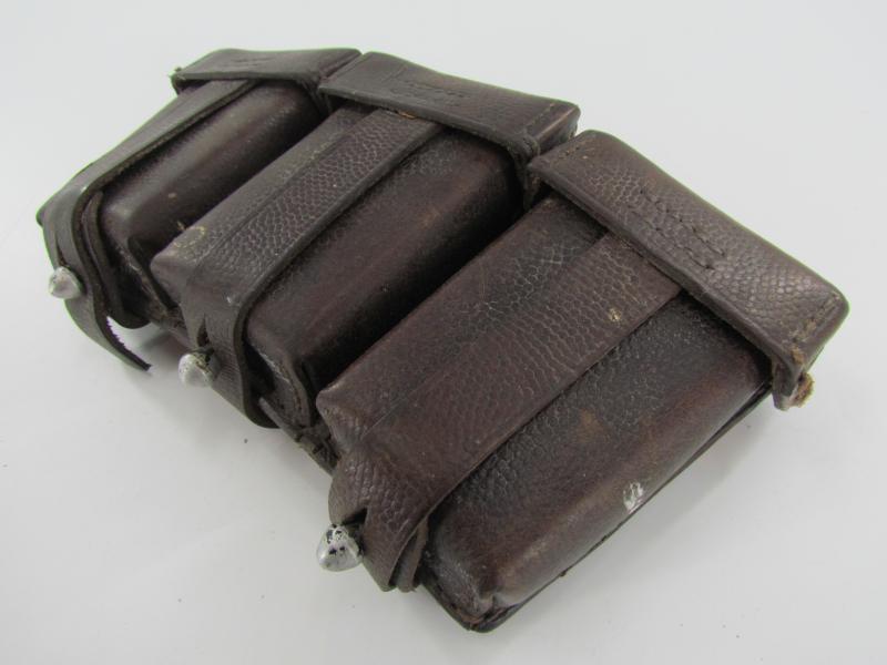 Chocalate Brown Luftwaffe K98 Ammunition Pouch...LBA Marked