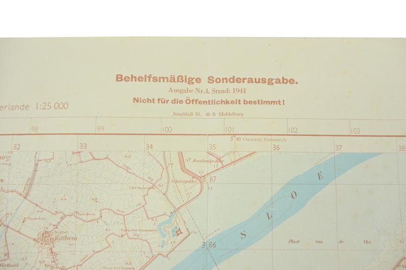 German Mapcard of 'Oost-Souburg Holland