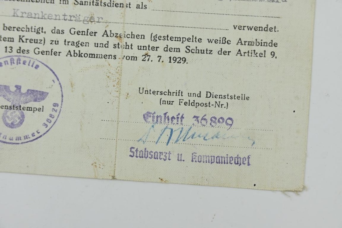 Dutch medic WH Membercard 'Paul Dickerboom'