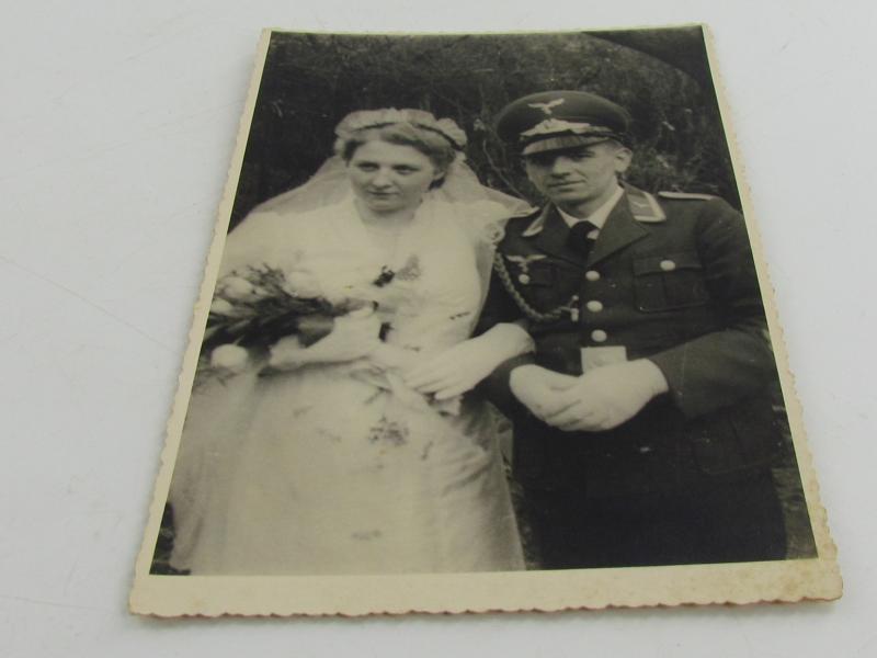 Portrait Photo of a Luftwaffe Soldier and his Wife