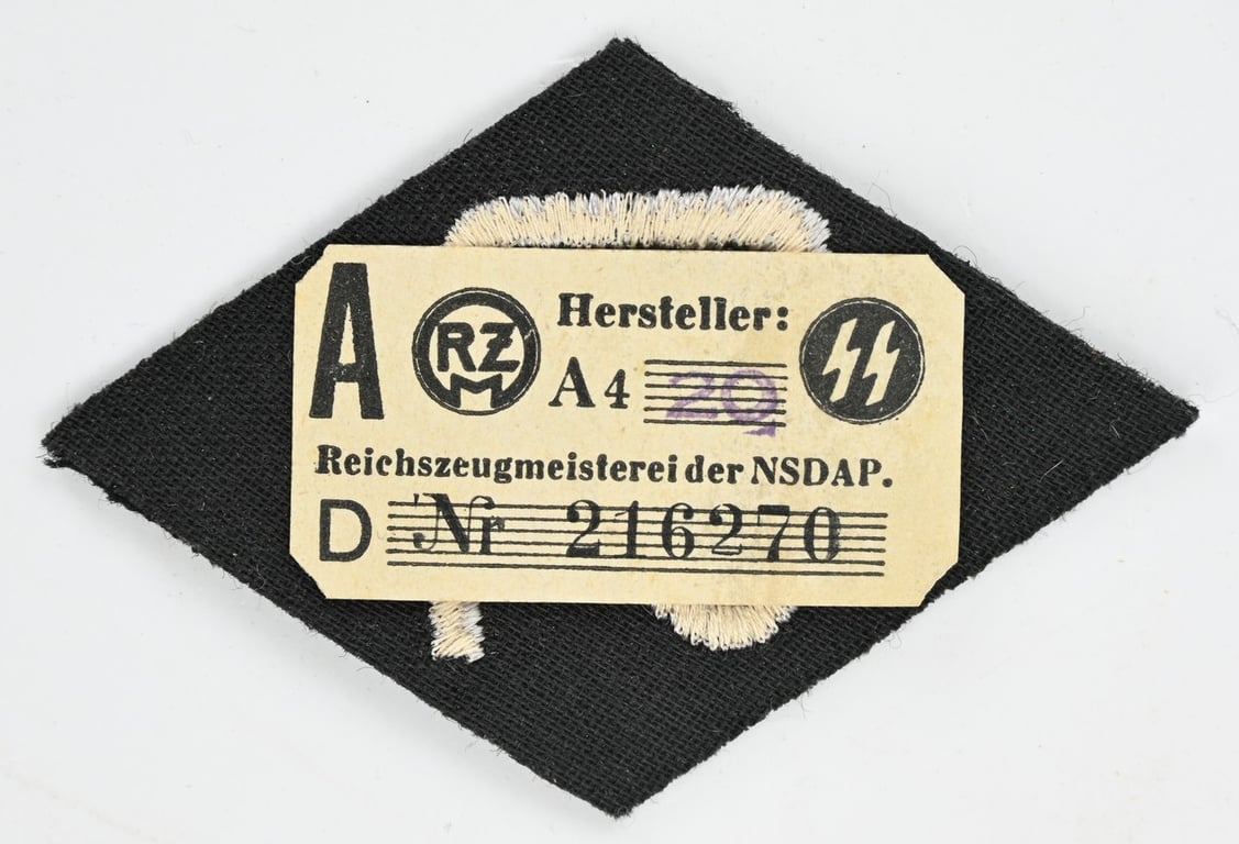 German SD 'Sicherheitsdienst' Sleeve Diamond with Label