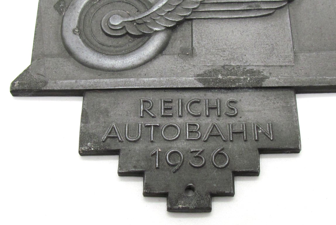 First 1000 Kilometers Of The Autobahn Plaque By BH Mayer