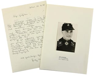 Signature of Waffen-SS KC Recipient 'Fritz Langanke'