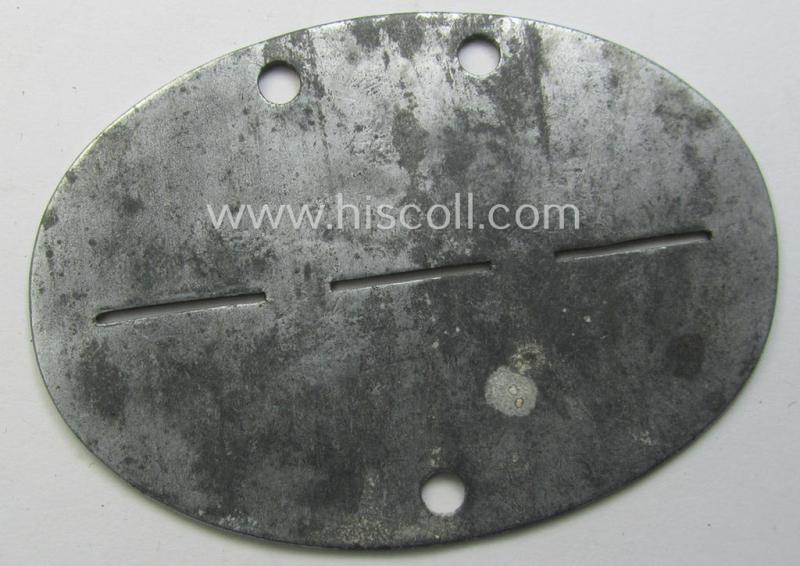 Zinc-based, WH (Heeres-) ie. 'Gebirgsjäger'-related ID-disc (ie. 'Erkennungsmarke') bearing the clearly stamped unit-designation that reads: 'II./Gb.Jg.R. 140' and that comes as issued and found