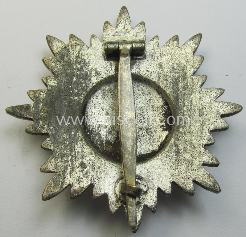 Attractive, WH-related, so-called: 'Verdienstauszeichnung o. Steckkreuz für Angehörige der Ostvölker, 1. Kl. in Silber ohne Schwertern' being a non-maker-marked example that comes in an overall nice condition