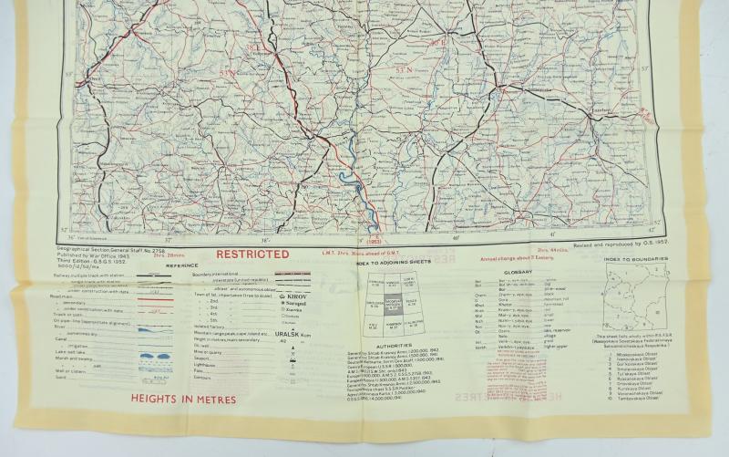 British RAF Escape Map 'Moscow'