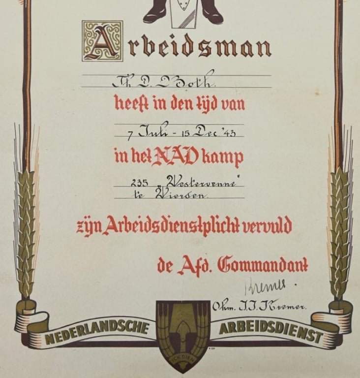 Dutch NAD Citation Kamp Wiersen 1943