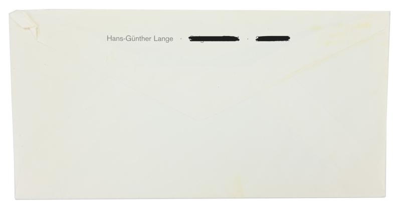 Signature of Kriegsmarine KC-OLC Recipient 'Hans-Günther Lange'