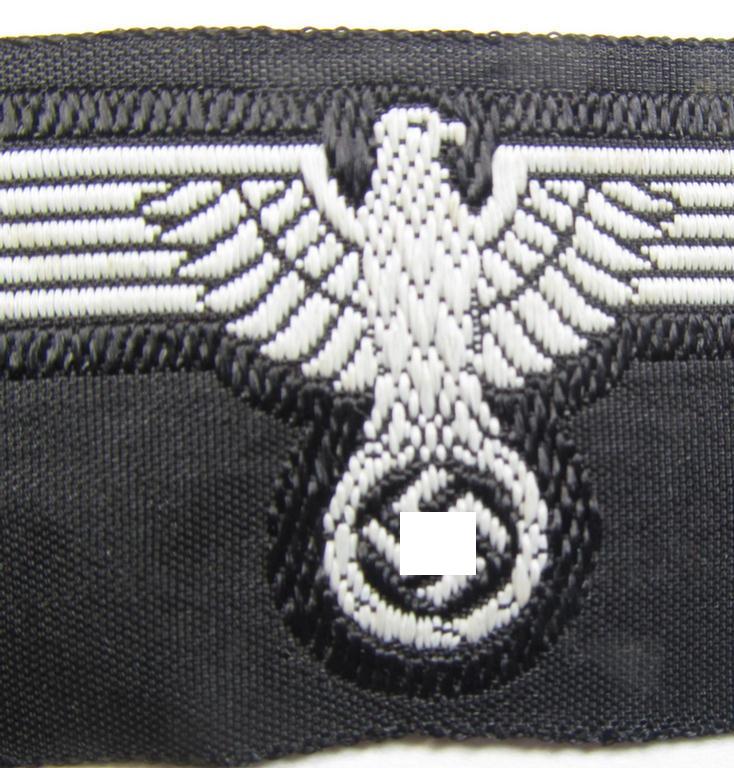 Superb, mid- (ie. later-) war-pattern 'Waffen-SS'-type so-called: 'BeVo'-pattern, EM- (ie. NCO-) type side-cap eagle that comes in a never used- (ie. unconfectioned and 'virtually mint- ie. unissued'-), condition