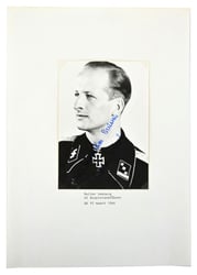 Signature of Waffen-SS Knight's Cross Recipient 'Walter Seebach'
