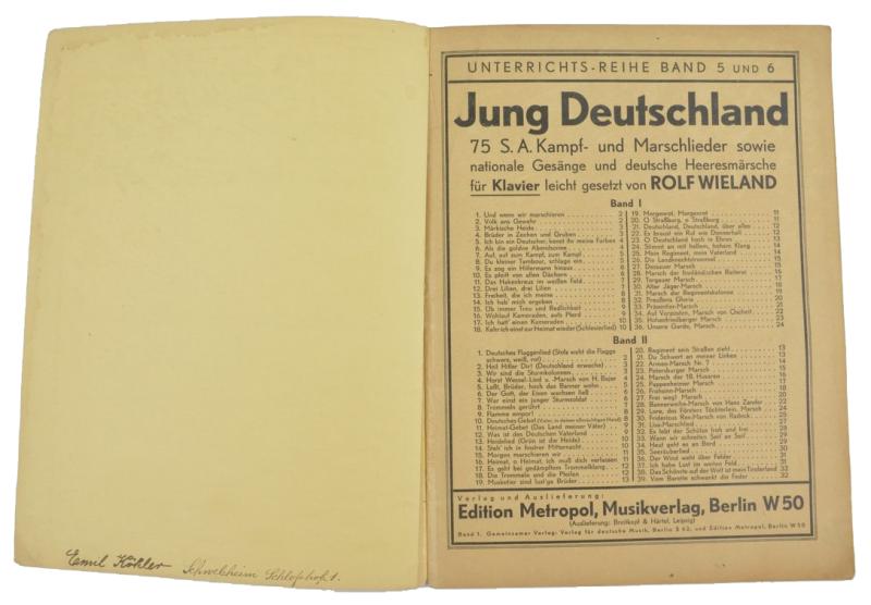 German SA Songbook 'Jung Deutschland'