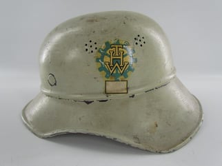 Original Steel Air Raid Gladiator Helmet Used by...
