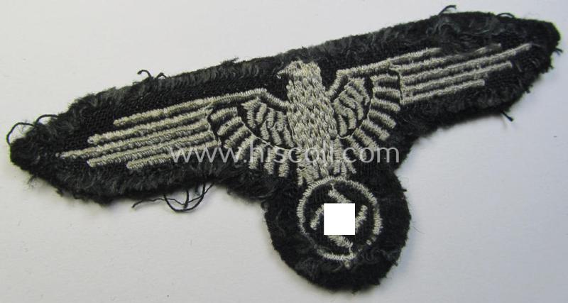 Attractive example of a mid- (ie. later-war-) pattern, 'SS' (ie. 'Waffen-SS') so-called: 'RzM-style' enlisted-mens'-/ie. NCO-pattern arm-eagle as was intended for usage by the various Waffen-SS troops throughout the war