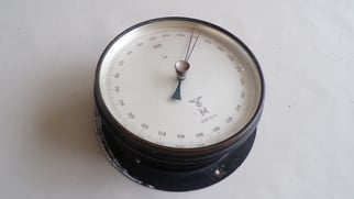 Kriegsmarine Bulkhead Aneroid Barometer by Lufft