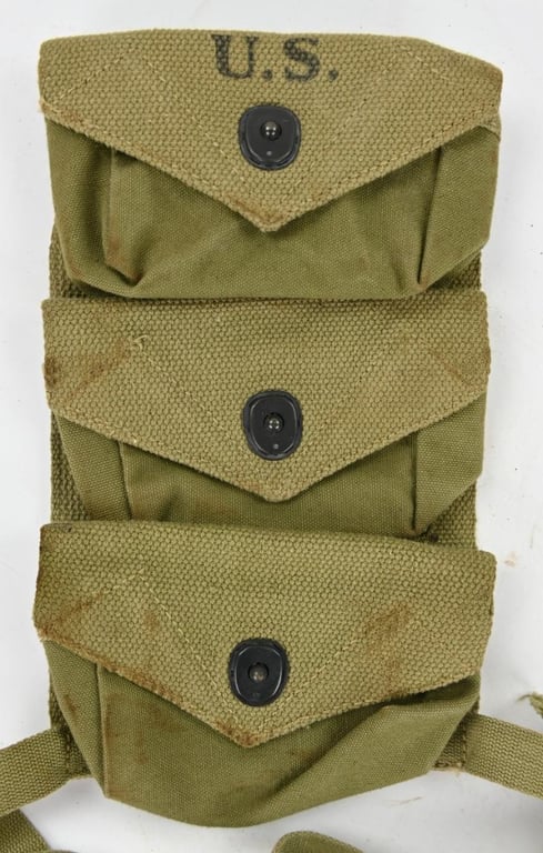 US WW2 3-Pocket Grenade Pouch 1944