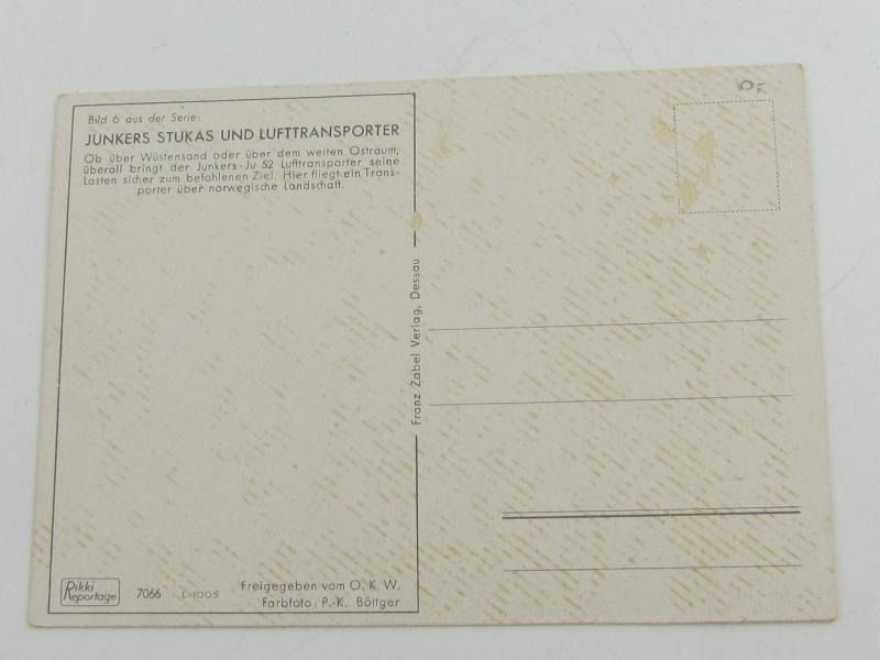 Postcard: Junkers Stukas und Lufttransporter Aircraft