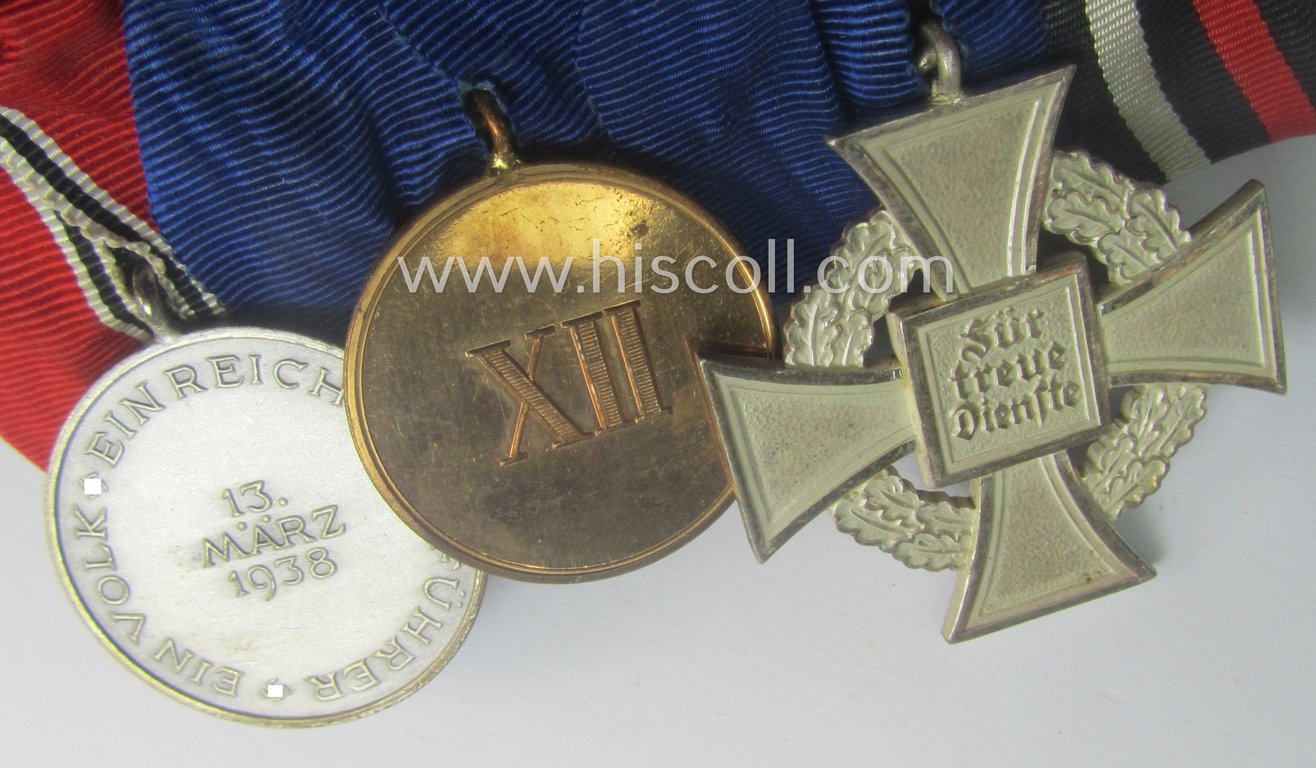 Attractive, 5-pieced 'WWI'- (ie. TR-) related medal-bar (ie. 'Ordenspange')