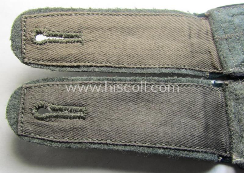 Superb - and fully matching! - pair of early- (ie. pre-war-) period WH (Heeres), 'M36'- (ie. 'M40-) pattern rounded-style, 'cyphered' NCO-type shoulderstraps as was intended for a: 'Feldwebel u. Mitglied des Pionier-Bataillons 60'