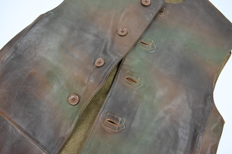 British WW2 Leather Jerkin Camouflaged 1944