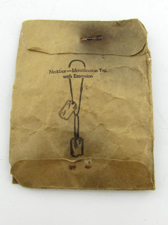 US WWII Dog Tags with Chain ( Unissued )