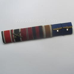 7-pieced, WH (Heeres etc.) medal-bar (ie. 'Feld- o....
