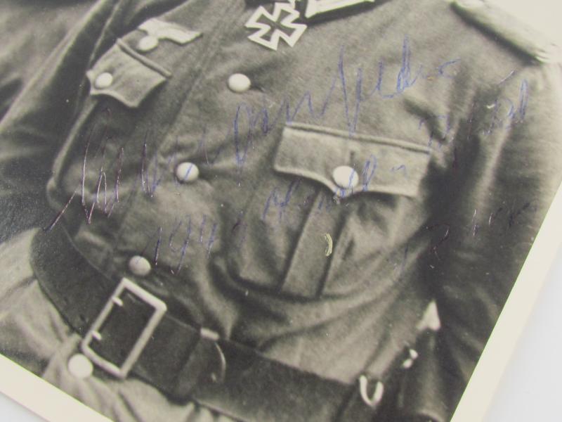 Signed photo Knight’s Cross recipient Hanns Laengenfelder 1943