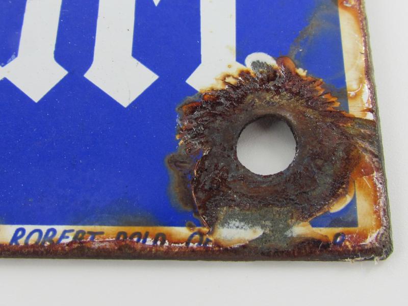 Enamel Sign RLB Blockwart Reichsluftschutzbund ( Reproduction? )