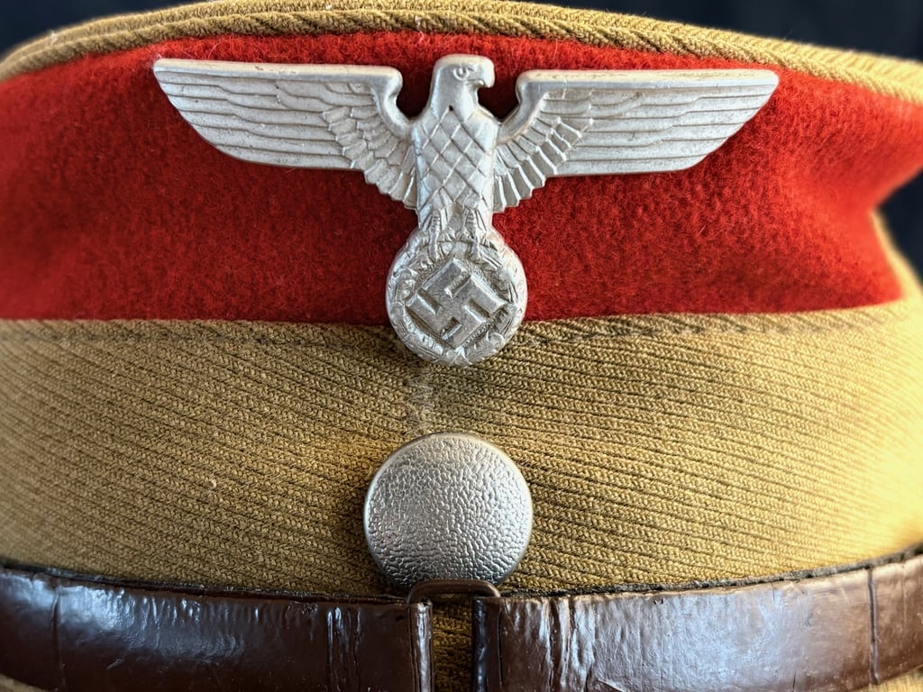 WW2 THIRD REICH GERMAN STORMTROOPER ENLISTED MANS KEPI FOR THE SA GROUP STAFF DATED 1935.