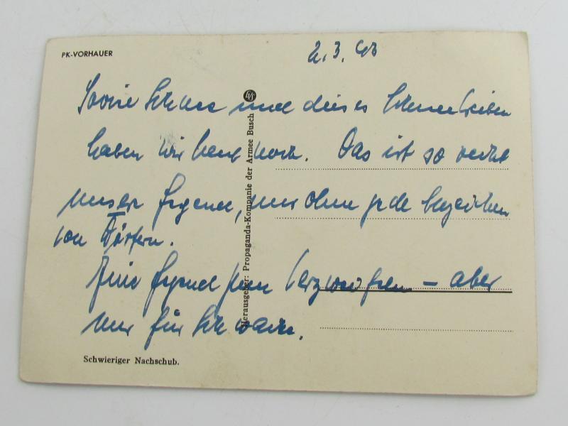 Postcard : Schwieriger Nachschub