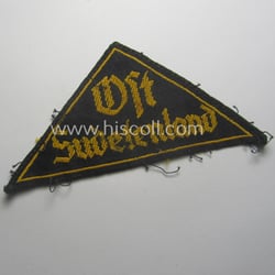 'HJ' ('Hitlerjugend') district-triangle (ie. 'Gebietsdreieck') entitled: 'Ost Sudetenland'...