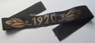 TeNo-cuff-title: 'Traditions TN-Jahresärmelband' - "1920"