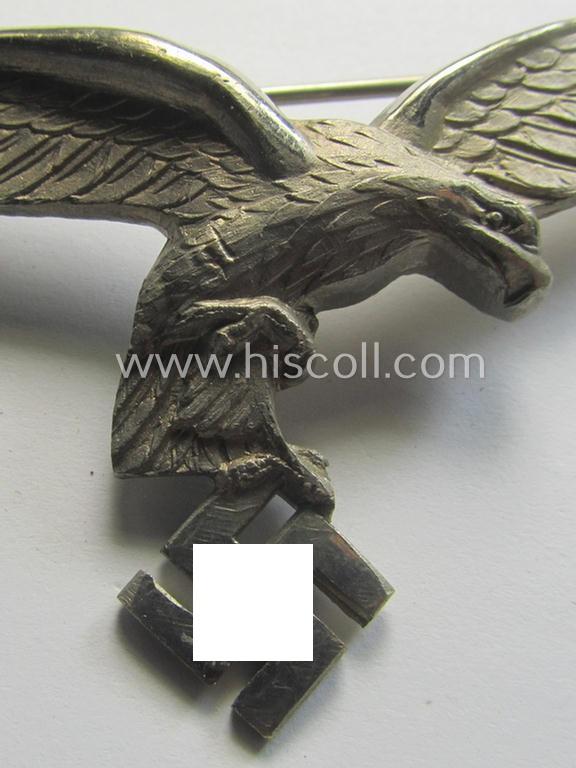 Early-period WH (Luftwaffe) 'Buntmetall'-based breast-eagle ('down-tailed'-pattern)