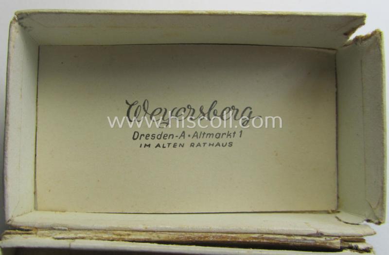 Unusually found - and actually rarely seen! - pair of neatly enamelled so-called: 'Machetenknöpfe' (ie. cuff-links) being attractive examples (and that come stored in their period carton-based etui)