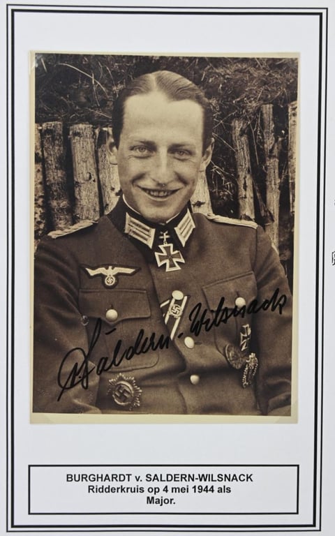 Signature of Wehrmacht Heer KC Recipient 'Burghardt von Saldern-Wilsnack'