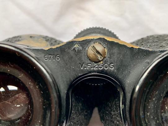 WW2 British Galilean Binoculars & Leather Case