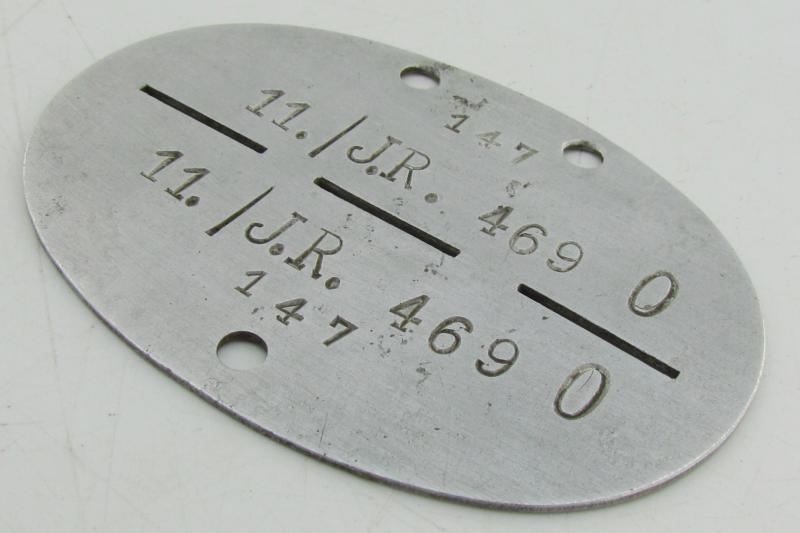 Erkennungsmarke ( EKM ) "11./J.R. 469"