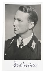Signature of WH Knight's Cross with Oakleaves Recipient...
