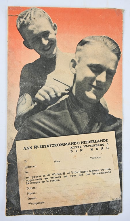 German Dutch Waffen-SS Recruitment Flyer