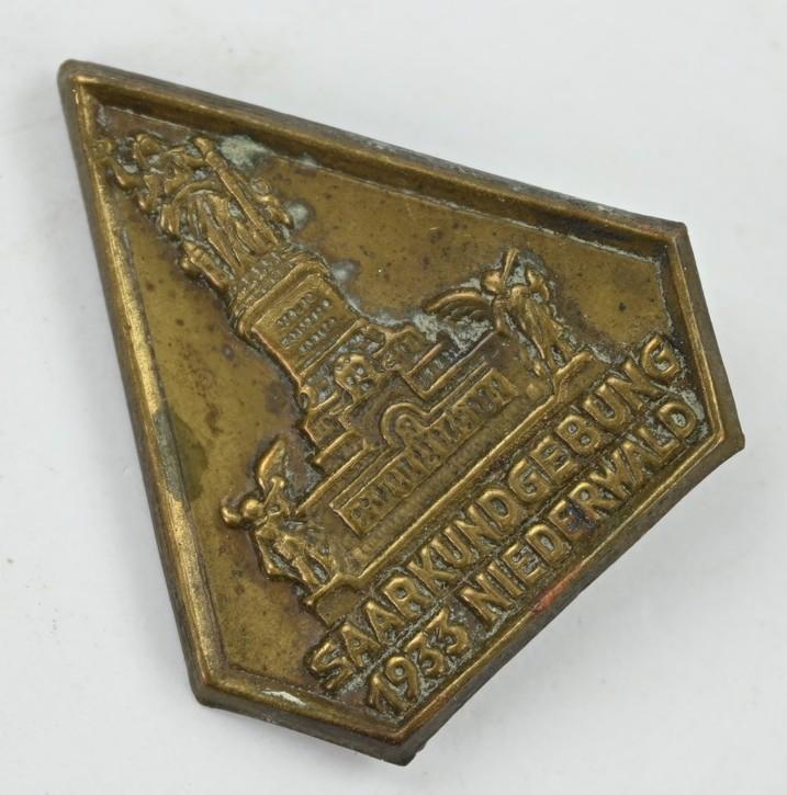German NSDAP Tinnie Saarkundgebung 1933 Niederwald