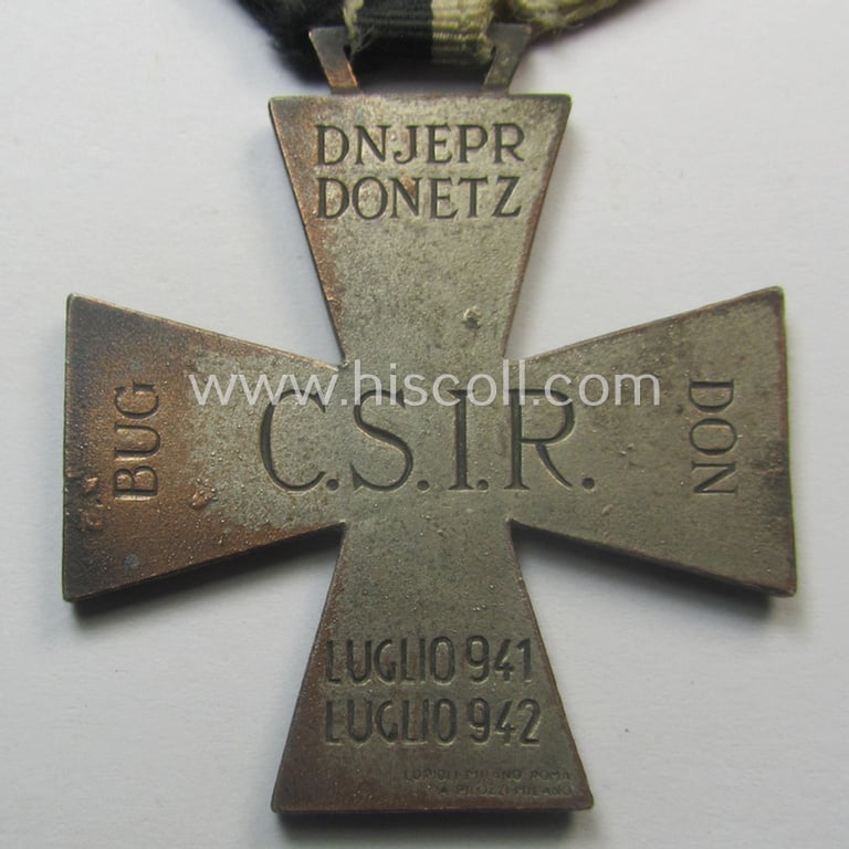 Attractive, WWII-period Italian award 'C.S.I.R. 1941/1942' (ie. 'Corpo di Spedizione Italiano i Russia') also known as Italian 'ice-cross'