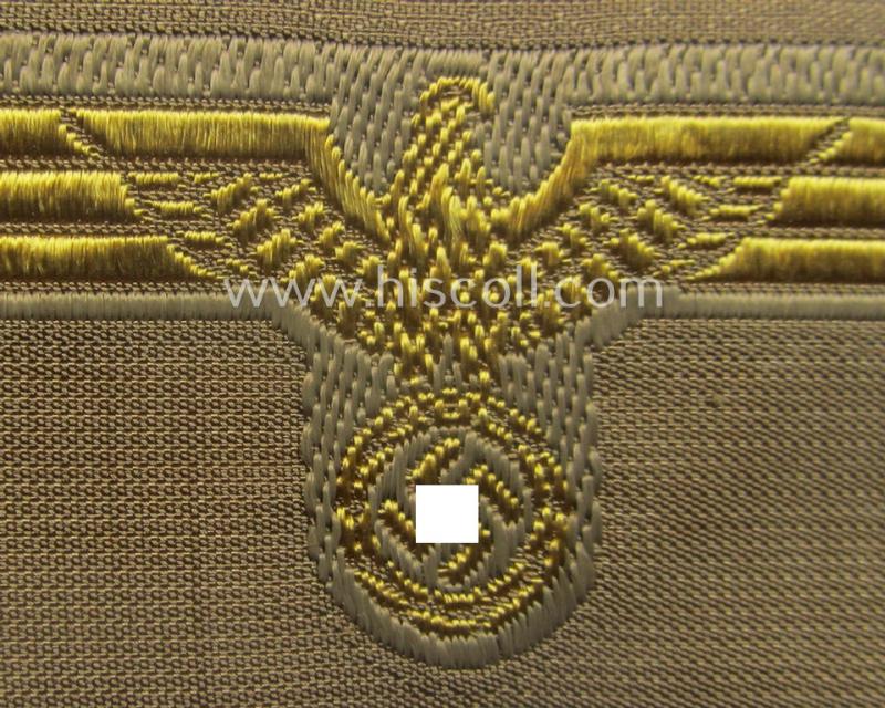 WH (KM) 'tropical-issue' (ie. DAK or: 'Deutsches Afrika Korps'-related-) side-cap-eagle as executed in 'BeVo'-weave-pattern (that comes in an overall very nice- ie. 'virtually mint' condition)