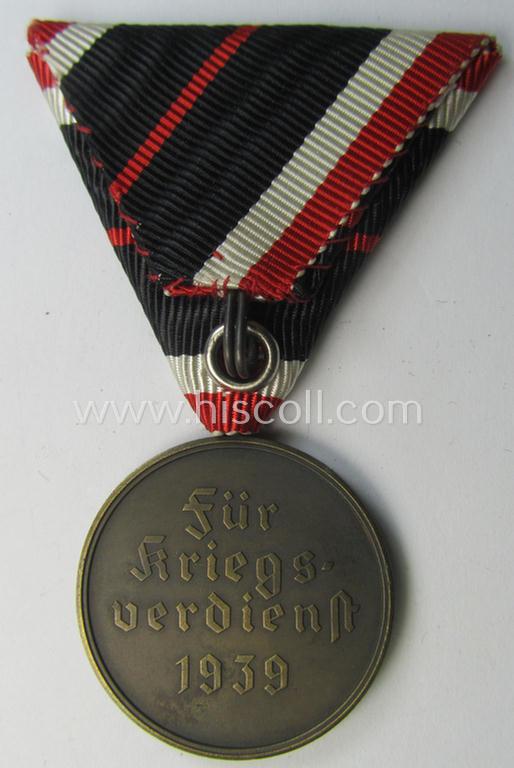 'Kriegsverdienst-Medaille 1939' on Austrian-styled ribbon (ie. 'Bandabschnitt')