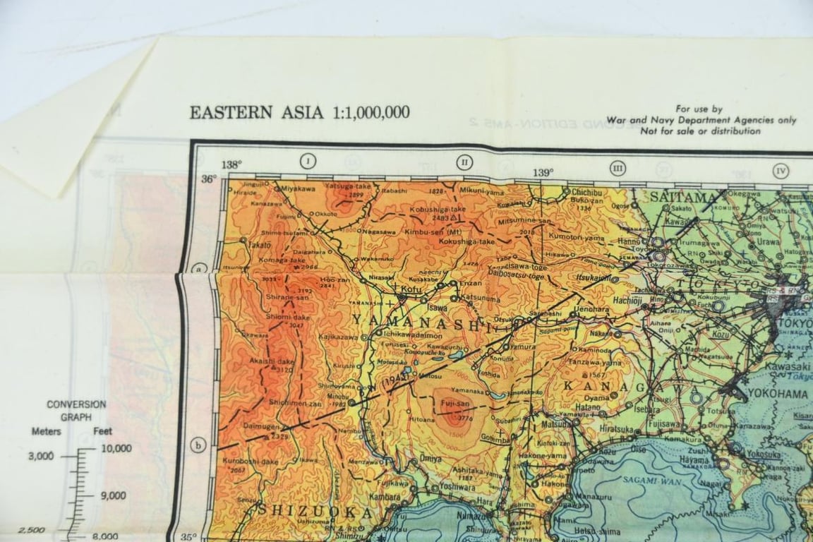 USAAF WW2 Escape Map 'Tokyo/Osaka'