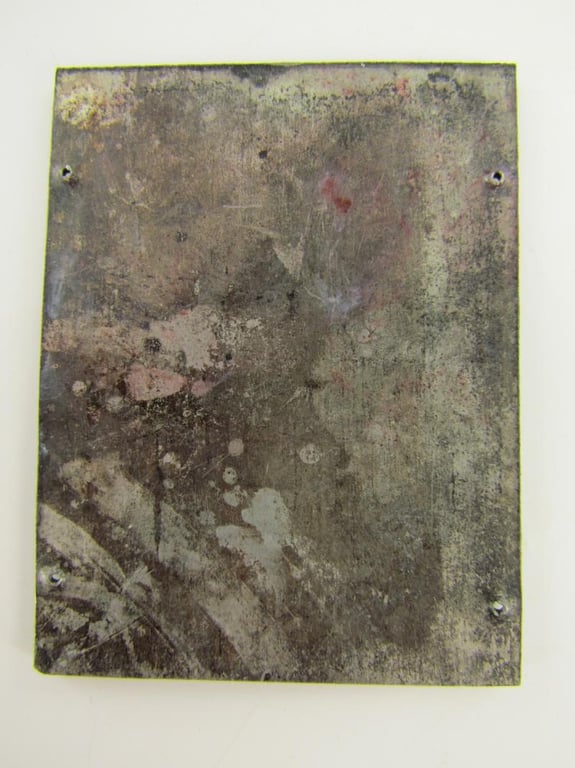 Original German Newspaper Photo “Druckplatte” (printing plate)