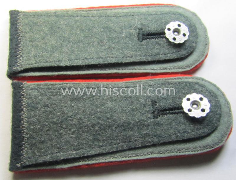 Pair of WH (Heeres) early-war-period- (ie. 'M36'- (ie. 'M40'-) pattern, 'tailor-made'- (and/or rounded-styled) NCO-type shoulderstraps as was intended for an: 'Oberwachtmeister des Artillerie-Rgts. 44'