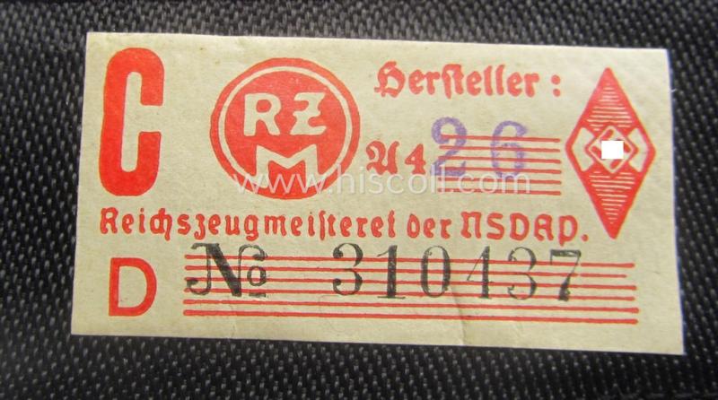 Pair of bright-pink-piped so-called: 'Motor-HJ'-shoulderstraps as was intended for a: 'Hitlerjunge' who served within the 'Bann 131' (131 = 'Bann Hamm' in the 'Gebiet West Westfalen'